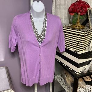 New Lavender Rhinestone button Cardigan